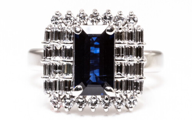 1.69ct Sapphire and Diamond Ring AIGS