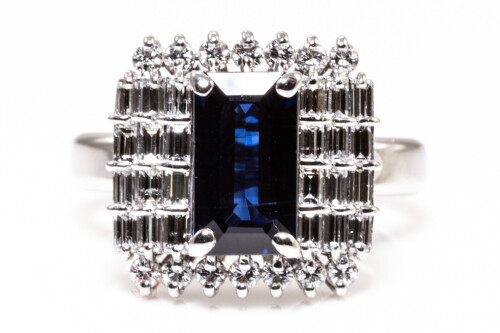 1.69ct Sapphire and Diamond Ring AIGS