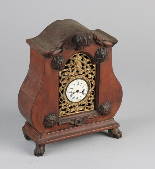 18th Century French oak portre montre with verge