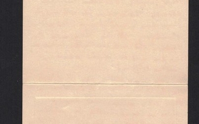 היינרטה סאלד - מכתב בכתב ידה ובחתימת ידה בגרמנית על כרטיס הביקור שלה – ירושלים, ינואר 1934