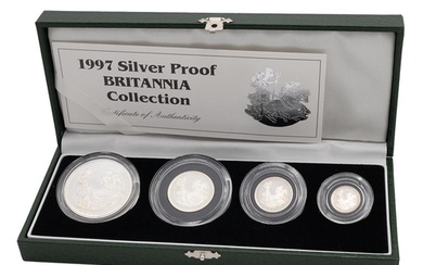 1998 first-year four-coin silver-proof Britannia set from Th...