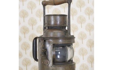 19TH-CENTURY COPPER RAILWAY LAMP