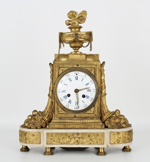 19th C. French Gilt Bronze Mantel Clock