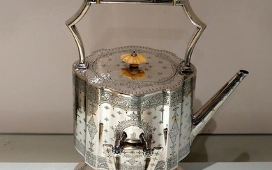 19th Century Antique Victorian Sterling Silver Kettle
