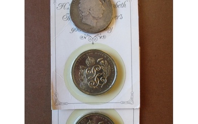 19th and 20th century accumulation with George III crown, 19...