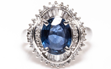2.15ct Sapphire and Diamond Ring