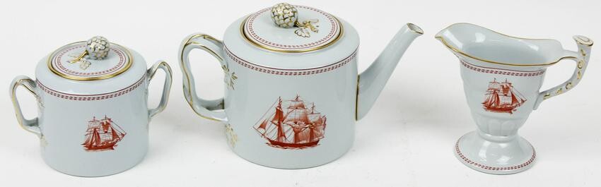 3 pc. Spode Trade Winds Porcelain Tea Set