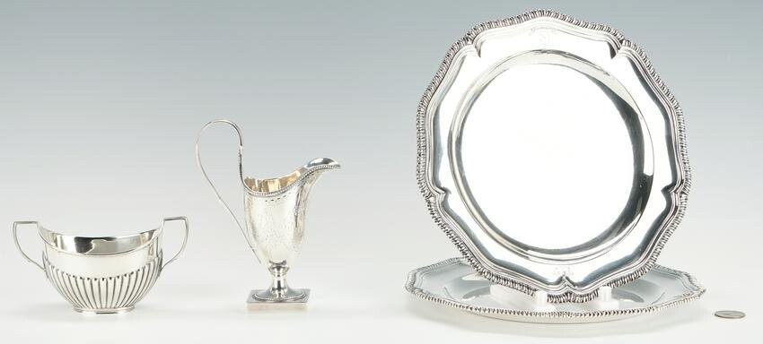 4 pcs. English Sterling Hollowware, incl. Hester