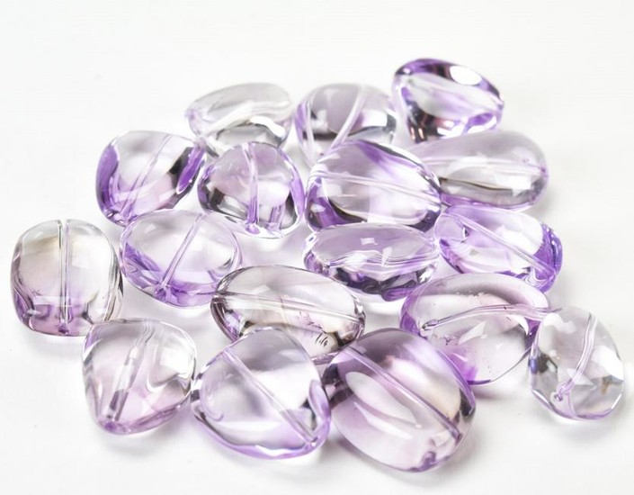 550 Carats of Tumbled Amethyst Beads for Jewelry