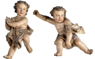 A pair of Baroque angels