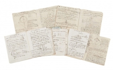 ÉMILIE DU CHÂTELET (1706-1749) Manuscrit autographe de problèmes mathématiques