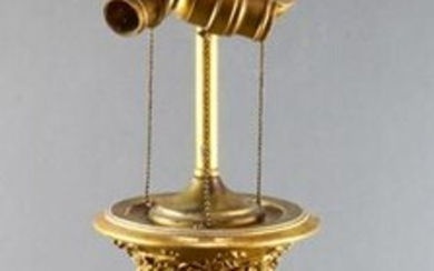 A Continental Neoclassical parcel giltwood lamp
