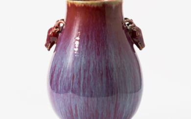 A Chinese flambé-glazed vase, hu