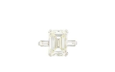 Diamond Engagement Ring, 3 diamonds, center stone about 7.30 cts., Platinum 4 dwt.