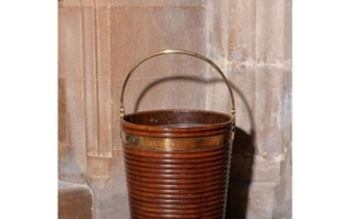 A George III mahogany peat bucket, circa 1780