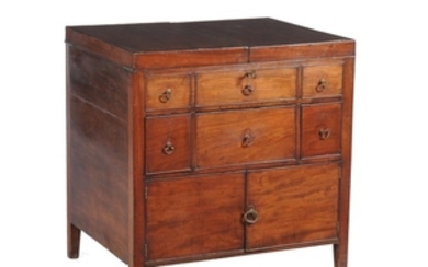 A George III mahogany enclosed washstand, late 18th century