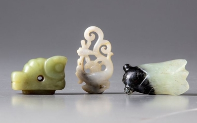 Three Chinese jade carvings