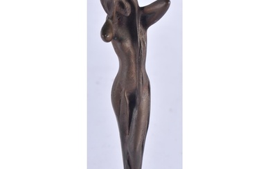 A Bronze figure of a Nude Female in the Art Nouveau Style. ...