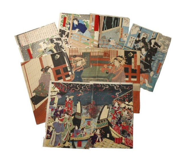 A COLLECTION OF JAPANESE WOODBLOCK PRINTS MEIJI PERIOD, 19TH CENTURY...