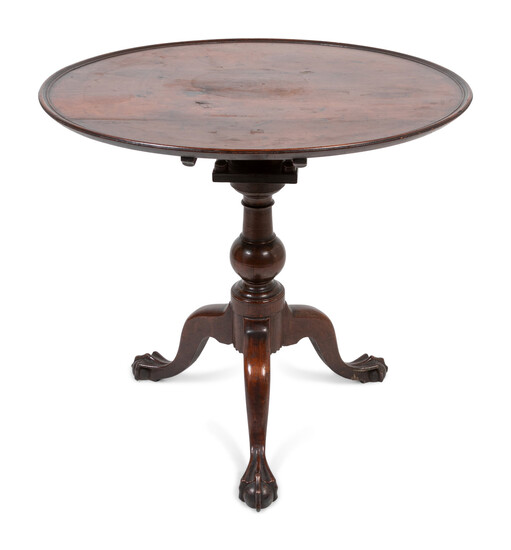 A Chippendale Mahogany Tilt-Top Table