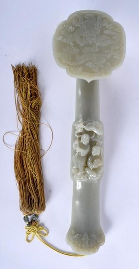 A GOOD EARLY 20TH CENTURY CHINESE JADE RUI SCEPTRE Late