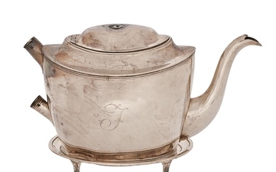 A George III silver teapot, 14cm h, by Peter, Ann and Willia...