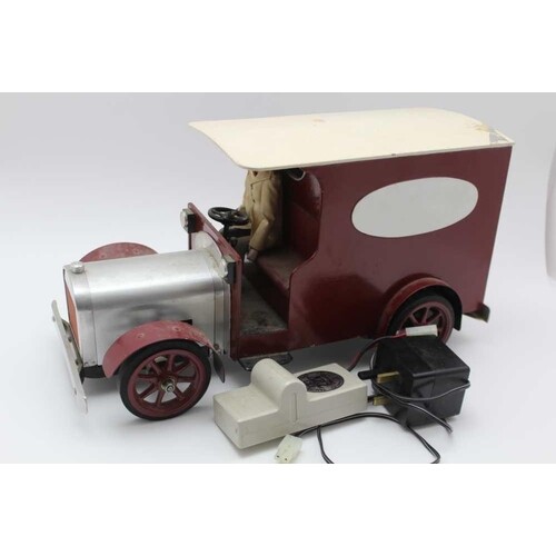 A LATE 20TH CENTURY MODEL DELIVERY VAN, metal and wood const...