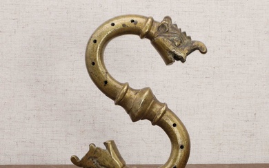 A Mughal brass door knocker