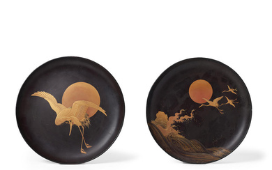 A PAIR OF LACQUER DISHES Edo period (1615-1868), 19th century
