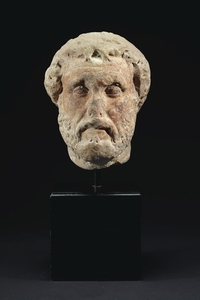 A ROMAN MARBLE PORTRAIT HEAD OF THE EMPEROR ANTONINUS PIUS, REIGN 138-161 A.D.