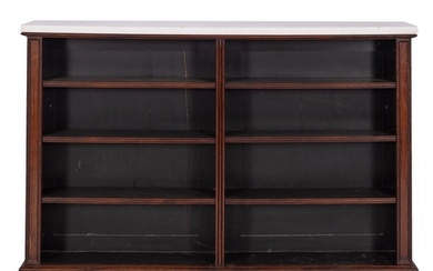 A Regency rosewood and marble topped bookcase, in the manner...