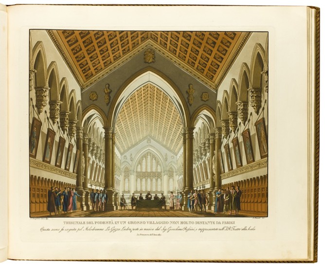 A. Sanquirico, Raccolta di varie decorazioni sceniche, [La Scala set designs], contemporary morocco gilt, 1812-1827