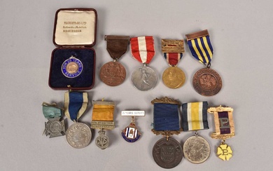 A collection of various medallions