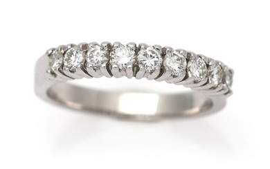 NOT SOLD. A diamond ring set with numerous brilliant-cut diamonds, mounted in 18k white gold. Size 53. – Bruun Rasmussen Auctioneers of Fine Art