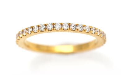 SOLD. A diamond ring set with numerous diamonds weighing a total of app. 0.63 ct., mounted in 18k gold. H/VVS. Size 54. – Bruun Rasmussen Auctioneers of Fine Art
