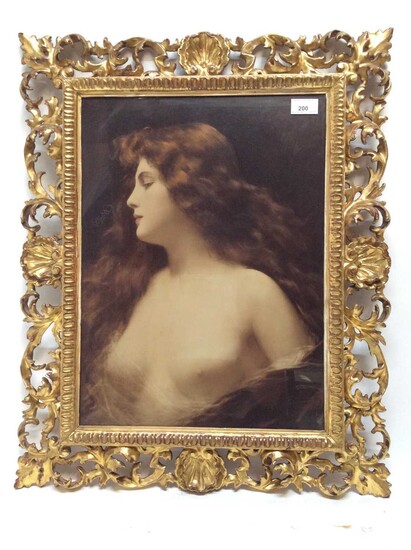 A fine 19th century Florentine carved and pierced gilt frame