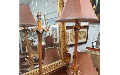 A good pair of modern Table Lamps with reeded shafts. (one s...