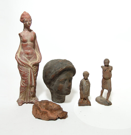 A group of 5 ancient Greek-style ceramic replica objects