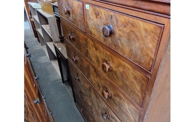 A large Victorian mahogany chest of drawers, probably origin...