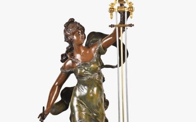 A large early 20th century French figural swinger