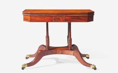 A late Federal mahogany card table, Philadelphia, PA, circa 1815