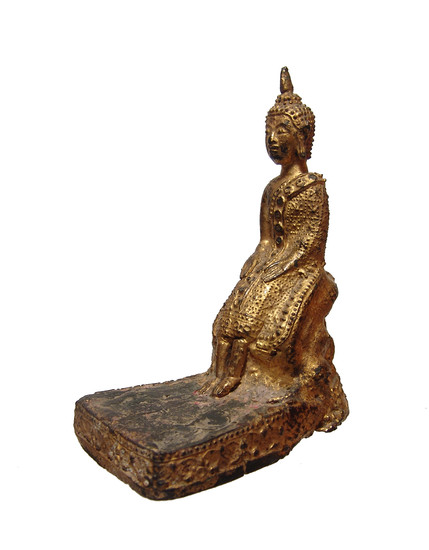 A nice gilded bronze figure of Buddha, 19th Century