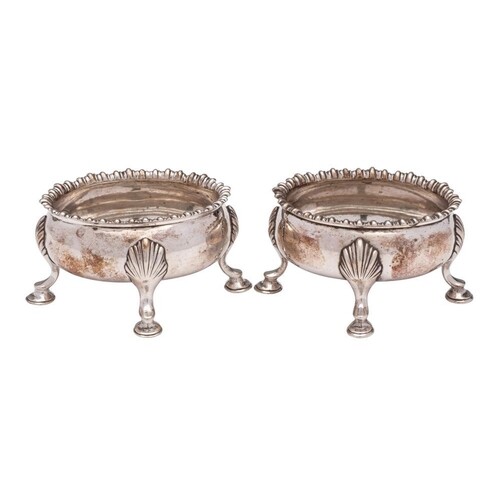 A pair of George III silver salts, maker David Hennell I & R...