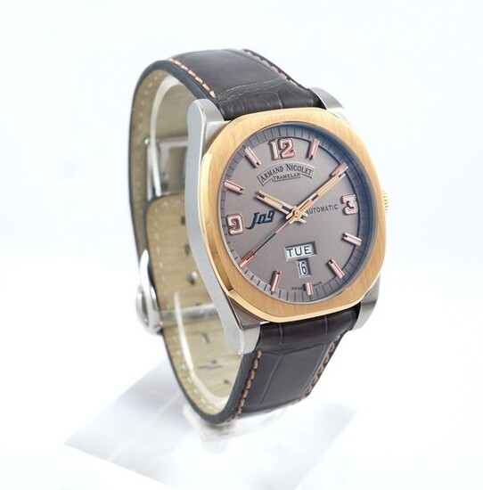 ARMAND NICOLET "J09" - Wrist watch in steel...