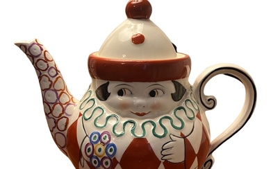 ART DECO teapot ANNELE, GOEBEL Germany art deco teapot smiling ANNELE with a flower, 20-30s of the last century, Goebel, Germany, all stamps, this is a unique offer for a real collector, this auction offers several dishes and teapots of this series...