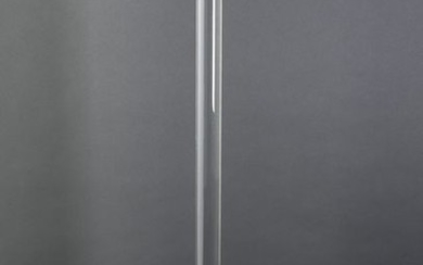 Acrylic column. On square base, stepped with brass...