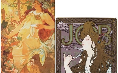 After Alphonse Mucha - Job Cigarette Papers and one other, t...