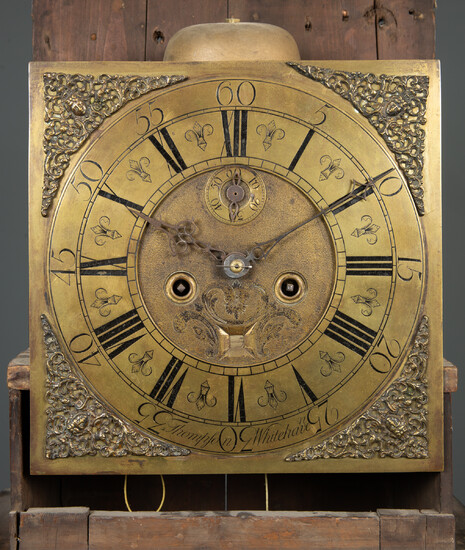 An 18th century fruitwood longcase clock