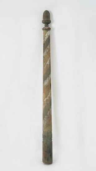 An American painted pine barber pole