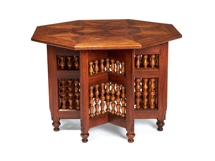 An Anglo-Indian hardwood octagonal centre table in the manner of Moorish examples
